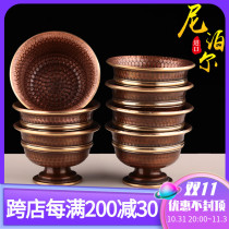 Pure copper water supply cup for Buddha for Buddha cup Nepal imported water supply bowl pure copper for holy water cup diameter 10cm