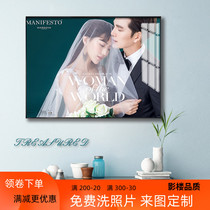 Customized photo studio wedding photo enlarged hanging wall wash photo made into photo frame printing make bedroom large size Crystal painting