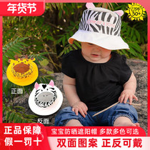 Canadian FlapJackkids Baby Children Double-faced Sun-covered Card Baby Beach Cat Fisherman Hat