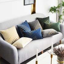 Nordic pillow cushion office waist pillow high-end luxury sofa cushion bedside backrest pillow case without core