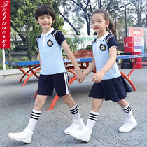 Summer clothes kindergarten Garden uniforms new primary and middle school students school uniform sports suit class uniforms 61 performance wear short sleeves POLO