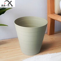 Garbage Can Simple Plastic Toilet Brief Approp. Wide Mouth Large Trash Silo Round kitchen Home E