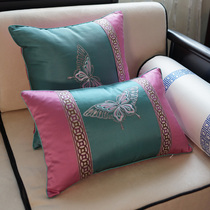 China Wind Hug Pillow Sofa Cushions Ethnic Wind Embroidery Leans On Pillows Upscale Folk Juku Headbed Backrest Silk Waist Pillow Cushions