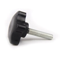 Through-hole plum handle screw M6M8M10M16 star handle 5-star rubber wood handwheel bolt hand screw nut