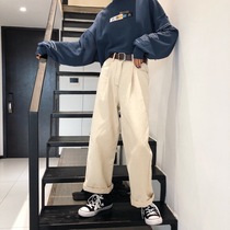 BLACK homemade 2019 White high waist jeans wide leg pants