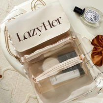 Makeup Bag Woman Portable Large Capacity Cashier Bag 2022 New Advanced Senses Folding Travel Skin-care Pint Toiletry Kit