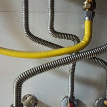 Wall hanging stove in and out of water cooled heat corrugated hose stainless steel durable 6 Sub-hot water Domestic 25 thick copper cap