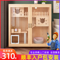 Solid wooden cat villa cat cage large free space cat cage room cat house luxury cat house household supercat house