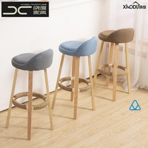 Bar chair Nordic modern simple home stools bar stool bar stool bar chair casual backrest chair stool