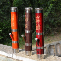 Yunnan hookah tube lettering water pipe large and medium small cigarette pot stainless steel hookah bag imitation wood filter smoke barrel