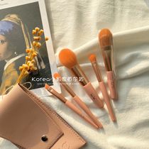 Little shadow home Japan XIAC Macaron mini makeup brush set Super soft beginner full set Portable novice