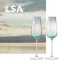 British imported LSA Spring Feng Shui Green Red wine glass handmade glass goblet Elegant lady wine champagne glass