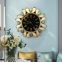Eurostyle shells Atmosphere hanging clock Living room hanging wall Decorative Clock Home Fashion Modern Hung Table Creative Light Extravagant Timepiece
