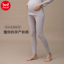 Cat pregnant women in autumn pants in mid-pregnancy shining trousers in autumn and winter warm pants wearing large yards and underpants spring and autumn