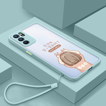 opporeno6 mobile phone shell reno6pro net red all-bag anti-fall oppo cover 0ppo female section 2021 new reon4 personality creativity 5g new popop