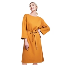 NOME autumn and winter New flared sleeves loose sleeves slim simple long womens long sleeve dress WLCC0065