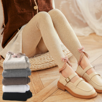 Girls leggings Childrens thick Foreign pants spring and autumn 2021 childrens wear new baby thin lace pantyhose