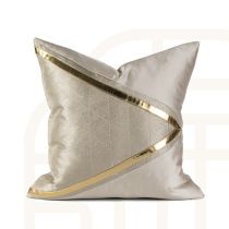 (Full edge) new Chinese style simple pillow model room leather decoration pillow case living room sofa waist cushion