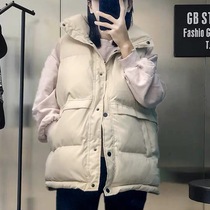 Hong Kong Tide Cards Short Loose-down Horse Chia Women 2021 Winter New Womens Dress 100 Hitch Thickened White Duck Suede Jacket Woman