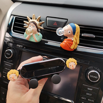 Car mobile phone car holder cute goddess car navigation frame car support frame car air outlet decoration