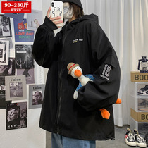 Fat mm tooling jacket 2020 new female spring and autumn plus fat plus size womens Korean loose jacket baseball suit