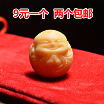 Weathered white jade Bodhi root carving handmade star and moon Bodhi accessories King Kong 108 back cloud Hyacinth hand string Buddha head diy