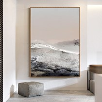 Black and white art abstract painting painting painting modern minimal wave hotel living room hanging painting
