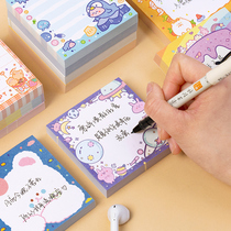 Cartoon creative cute note paper Net red can tear no sticky message bear note book 100