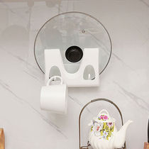 Perforated Kitchen Large Pot Lid Rack Wall-mounted Multifunction Chopping Board Storage Rack Home Cutting Board Shelve Space Save Space