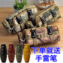 Jedi survival canvas camouflage CF shootout multifunctional large-capacity pencil bag Oxford boys pupils stationery case