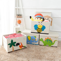 Children's toy storage box environmental protection large cartoon storage box with lid finishing box baby clothes storage box fabric