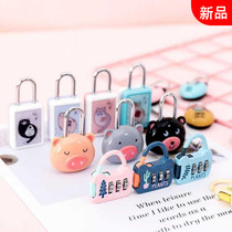 Lock Small Dorm Room Code Lock Small Padlock Anti-theft Cute Student Cartoon Key Lock Children Toy Lock Small