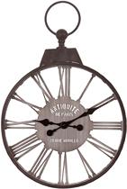 Xiaoyu Patton Wall Accessories Countryside Style Metal Hollowed-out Roman Digital Nostalgometer Retro Handle Hanging Clock