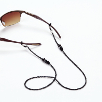 SZL GLASSES black imported glass beads Sun Aging GLASSES chain hanging neck rope European and American retro fashion