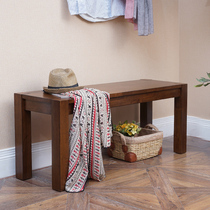 Solid wood bench bench bench bench bedroom bench dining chair American shoe changing stool wooden bench Japanese bench