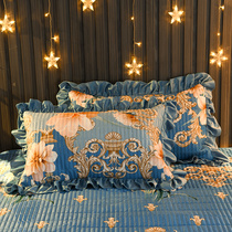 Crystal velvet coral fleece cotton pillowcase pair plus velvet warm pillowcase flannel plush pillowcase winter
