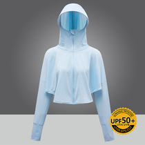 Sunscreen women 2021 summer ice silk breathable thin shawl electric bike riding long sleeve anti ultraviolet coat men