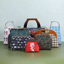 (finished package) handmade finished mouth gold bag straight sowing room-like bag part with a slight flawless and no change