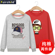 Boys sweatshirt 2021 spring new boy middle child red top children thin section sports foreign spring men
