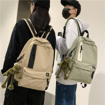 Japanese ins school bag male Korean fashion trend High school college student shoulder bag Harajuku simple casual backpack female
