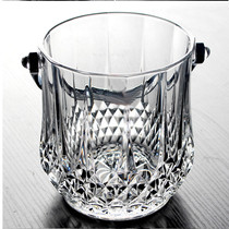 Large crystal glass champagne ice bucket bar KTV packed ice cube diamond bucket spit with handle