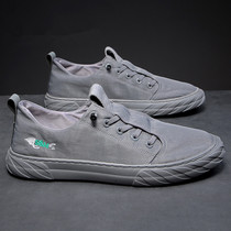 New 2021 mens shoes Spring Breathable ice silk canvas shoes quick-drying old Beijing cloth shoes casual shoes board shoes Chinese style