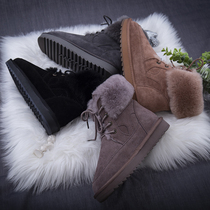 2019 winter new fashion snow boots sheepskin one womens boots short thickened boots womens cotton shoes Y19603