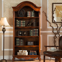 American solid wood bookcase European-style single bookcase bookcase book room brief book reframe shelf multilayer large capacity