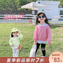 Bayberry childrens clothing 2021 autumn new girl baby suit western style Korean version of leisure sports net red fashionable suit