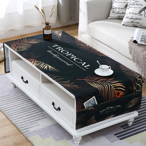 Custom video cabinet electric coffee table tablecloth Waterproof leave-in wash anti-scalding cotton linen art rectangular table mat Coffee table tablecloth Nordic