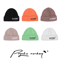 PCMY Zhang Rui same Tide brand knitted cold hat men and women ins Japanese spring and autumn wool Hip Hop couple melon leather hat