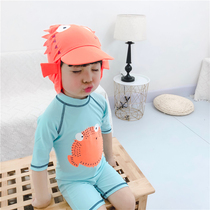  Korean trendy childrens swimsuit Boy baby one-piece cute cartoon shape sunscreen quick-drying holiday swim boy swimsuit