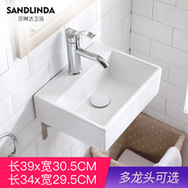 Small mini hanging basin hanging wall ceramic washbasin small household bathroom basin sink