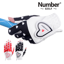 Number golf gloves Lady gloves Female finger-rearing gloves Sports riding gloves sunscreen